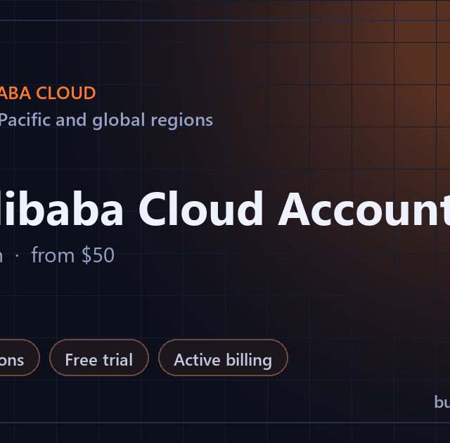 Buy Alibaba Cloud Accounts summary card: 1 configuration, from USD 50, on BuyCloudAccess